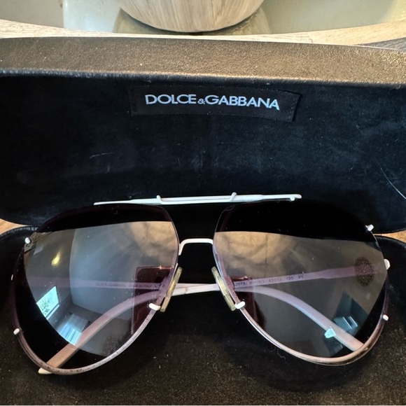 Dolce & Gabbana Aviator Sunglasses DG 2075 - White Unisex - Picture 1 of 6
